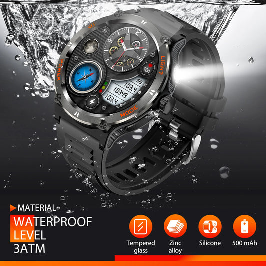 Smart Watch KT76 (Men, Sport, 3ATM Waterproof)