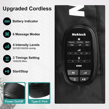 Nekteck Cordless Air Pressure Leg Calf Massager