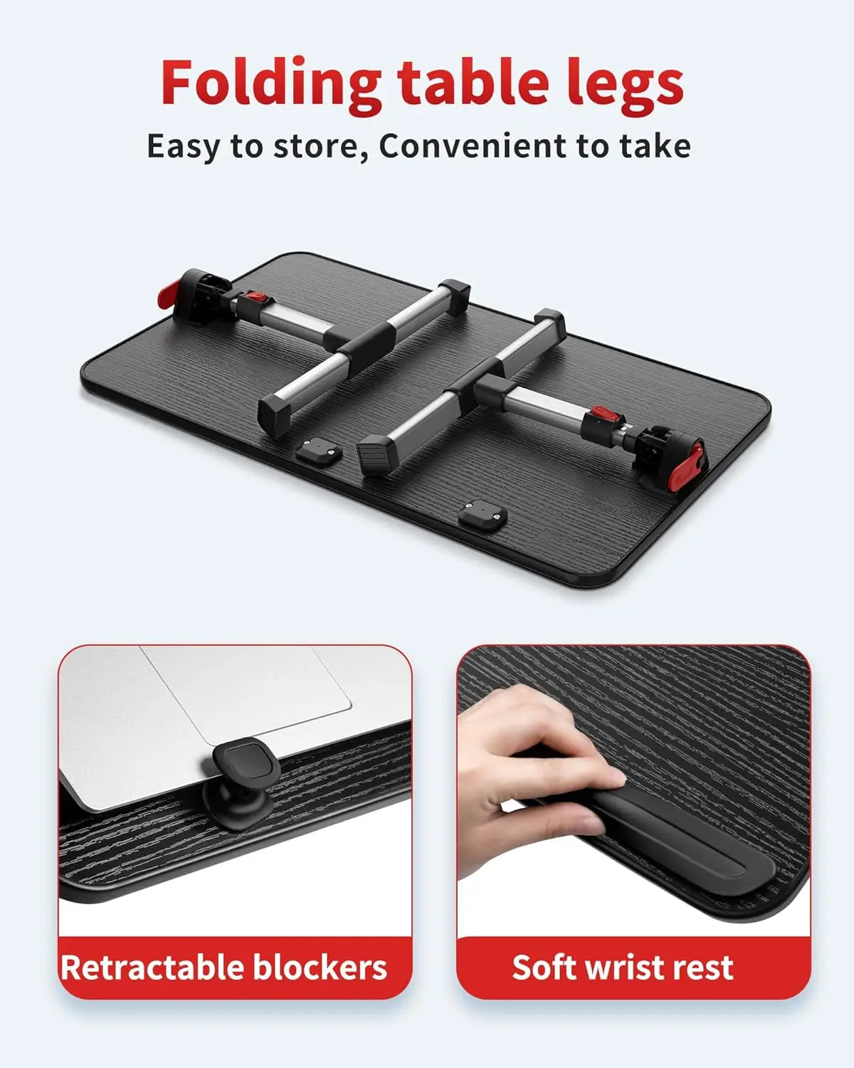 Adjustable Foldable Portable Laptop Stand Black Medium Size