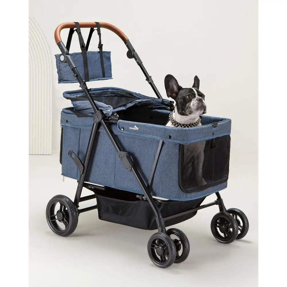 Extra Large Foldable Dog Stroller Ventilated Pet Carrier