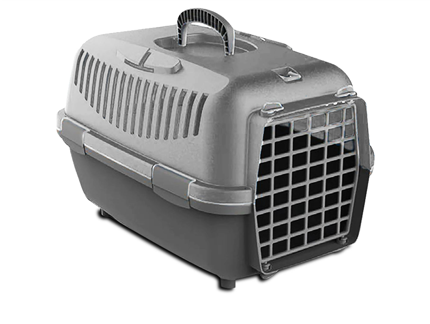 Carrier for Small Dogs and Cats (48×32×32 cm, Plastic with Steel Door)
