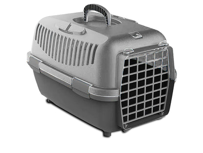 Carrier for Small Dogs and Cats (48×32×32 cm, Plastic with Steel Door)