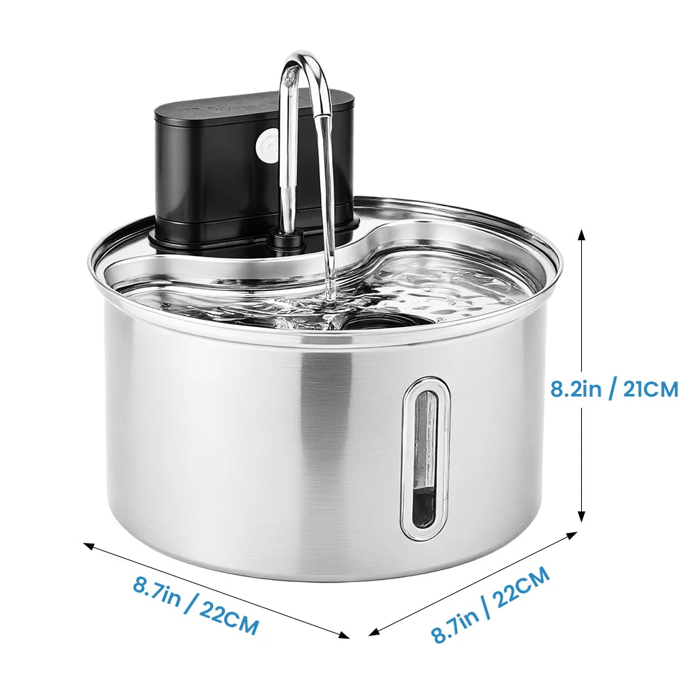 3.5L Smart Stainless Steel Pet Water Fountain