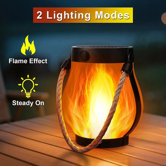 Solar Flame Light Rechargeable Hanging Garden Lantern