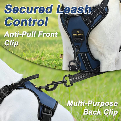 MASBRILL No-Pull Adjustable Dog Harness:
