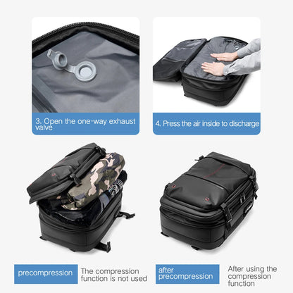 Travel Backpack with Vacuum Compression & 17” Laptop Compartment