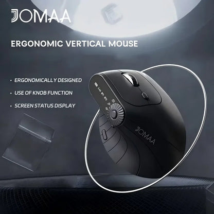 BT5.0 Wireless Vertical Mouse With Function Adjustment Knob
