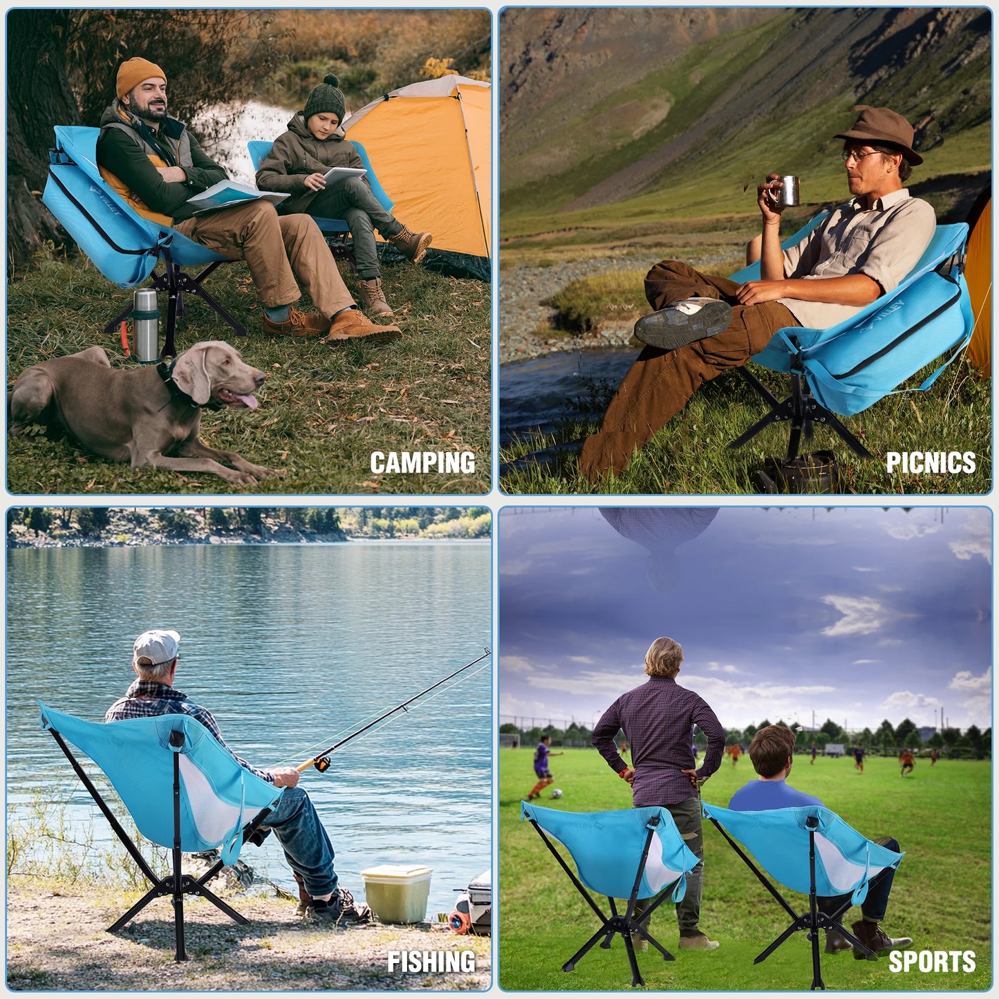 VILLEY Portable Folding Chair