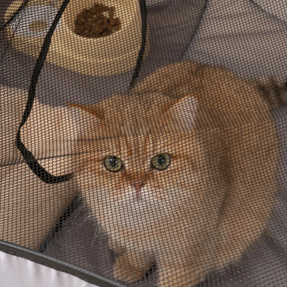 Square Gray Cats & Dogs Play Tunnel Foldable Pet Nest