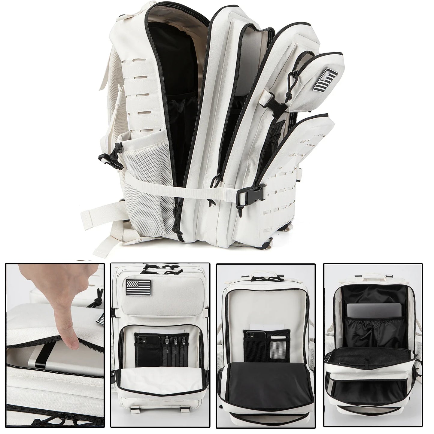 25L 45L Tactical Outdoor Backpack with Bottle Holder