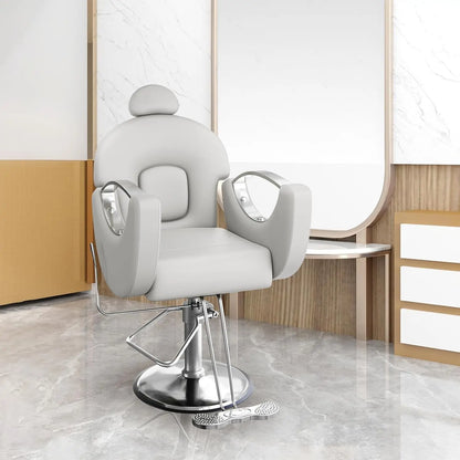 Reclining Barber Chair 360° Swivel Hydraulic Salon Chair