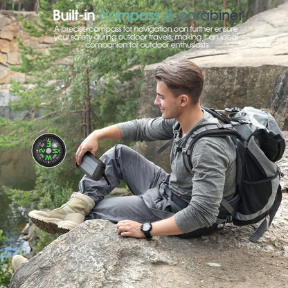 40,000mAh Solar Power Bank with Hand Crank & Fast Charging