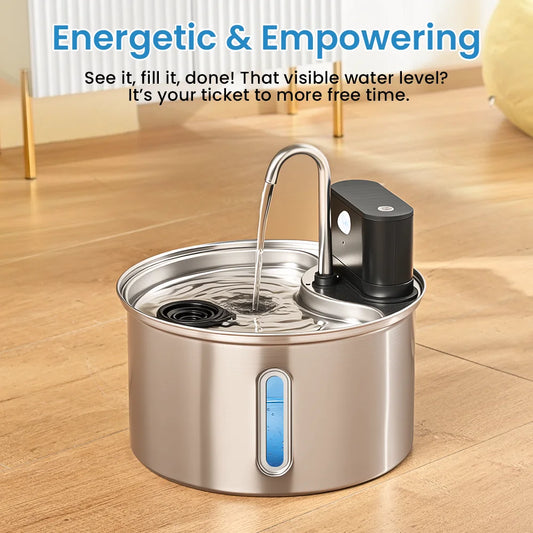 3.5L Smart Stainless Steel Pet Water Fountain