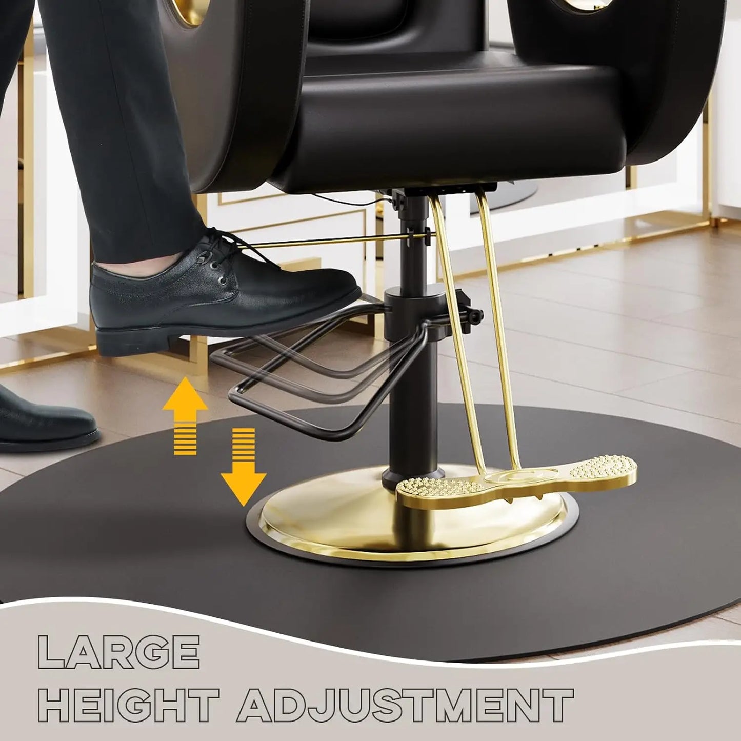 Reclining Barber Chair 360° Swivel Hydraulic Salon Chair