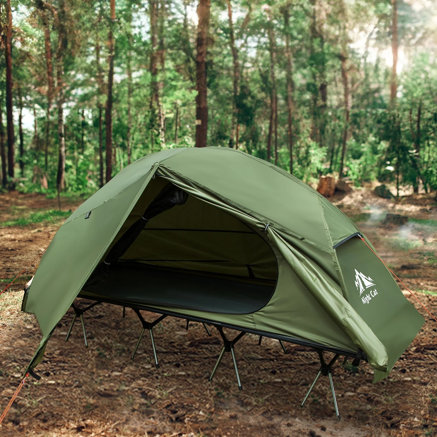 Night Cat Waterproof 1-Person Camping Cot Tent