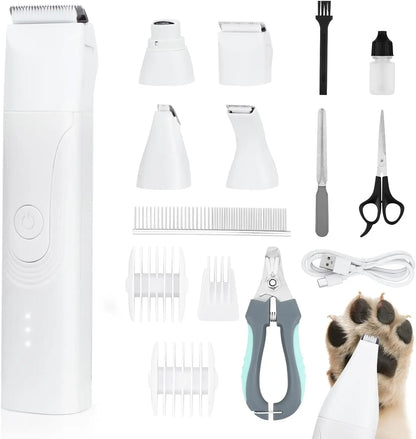 14-in-1 Cordless Dog Grooming Kit / Paw Trimmer